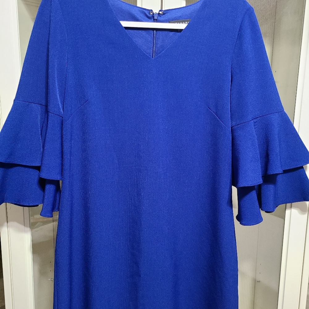 Tahari ASL Shift Royal Blue Dress sz 4